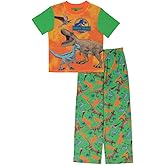 Jurassic World boys 2-piece Loose-fit Pajama Set, Soft & Cute for Kids