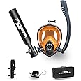 UNAROWHALS Mini Scuba Tank, 5-10 Minutes Usage Time Scuba Tank Kit, DOT/CE-EN250 Certification Dive Tank, 0.5L(3.5Cu Ft) Capacity Portable Scuba Tank, 3000 Psi Max Pressure, Aluminum Diving Tanks