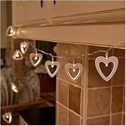 Witspace Creative Wooden Heart Led String Lights Christmas Love