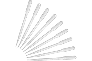 USAMILY 3ml Disposable Plastic Graduated Pasteur Transfer Pipettes 100pcs