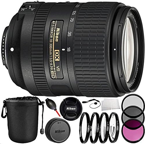 Nikon AF-S DX NIKKOR 18-300mm f/3.5-6.3G ED VR Lens 13PC Bundle with Manufacturer Accessories &amp; Accessory Kit (Certified Refurbished)