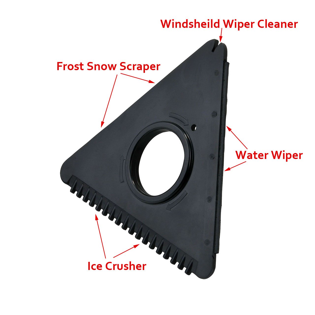 Graceme Auto eiskratzer Eisschaber scheibenwischer Schneeschaufel Schnee entfernen Wischen enteisen entfrosten Tool 4 in 1