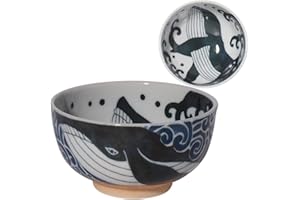 Minoru Pottery Mino Ware Shiranami Whale 130 Bowl