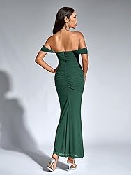 KUTUMAI Off The Shoulder Maxi Long Dress Corset