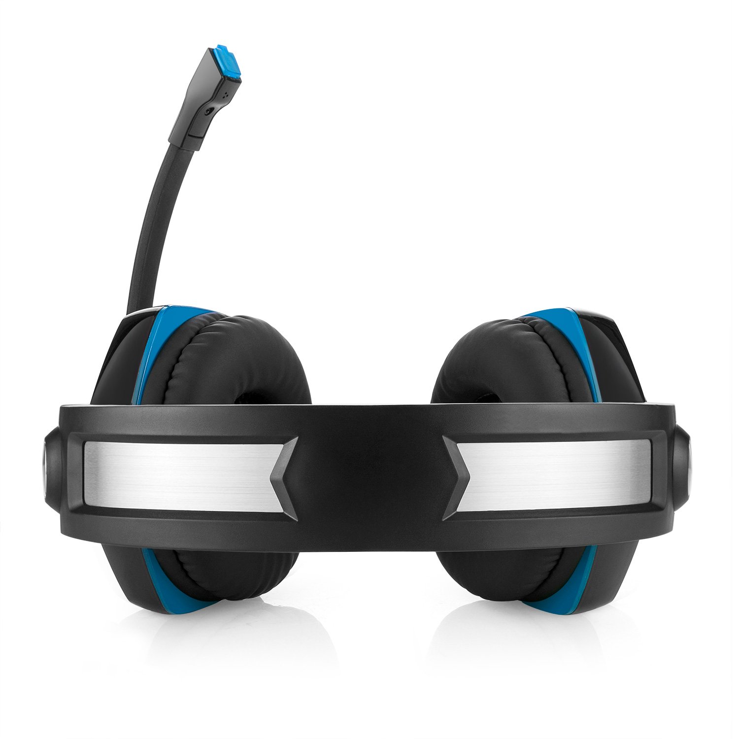 KSCAT G1000 Gaming Headset Kopfhörer USB/Klinken-Stecker Mikrofon LED Effekt für PC Film Gaming Spielen Chat Musik (Blau)