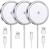 RYND 2026 Latest Magnetic Wireless Charger for iPhone: Mag Safe Charger Fast Charging Pad Compatible with iPhone 17 16 15 14 13 12 Pro Max Plus & Airpods 2 3 4Pro(3 Pack)