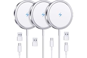 RYND 2025 Latest Magnetic Wireless Charger for iPhone: Mag Safe Charger Fast Charging Pad Compatible with iPhone 16 15 14 13 12 Pro Max Plus & Airpods 2 3 4Pro(3 Pack)