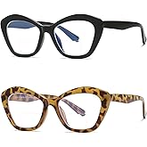 LKEYE Bifocal Reading Glasses for Women Designer Cat Eye Oversized Frame Blue Light Blocking Readers Oprah Stylish Eyewear
