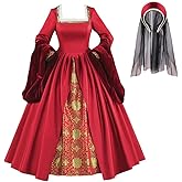 ZODICOS Anne Boleyn Dress Tudor Queen Cosplay Costume Renaissance Dress Elizabethan Ball Gown