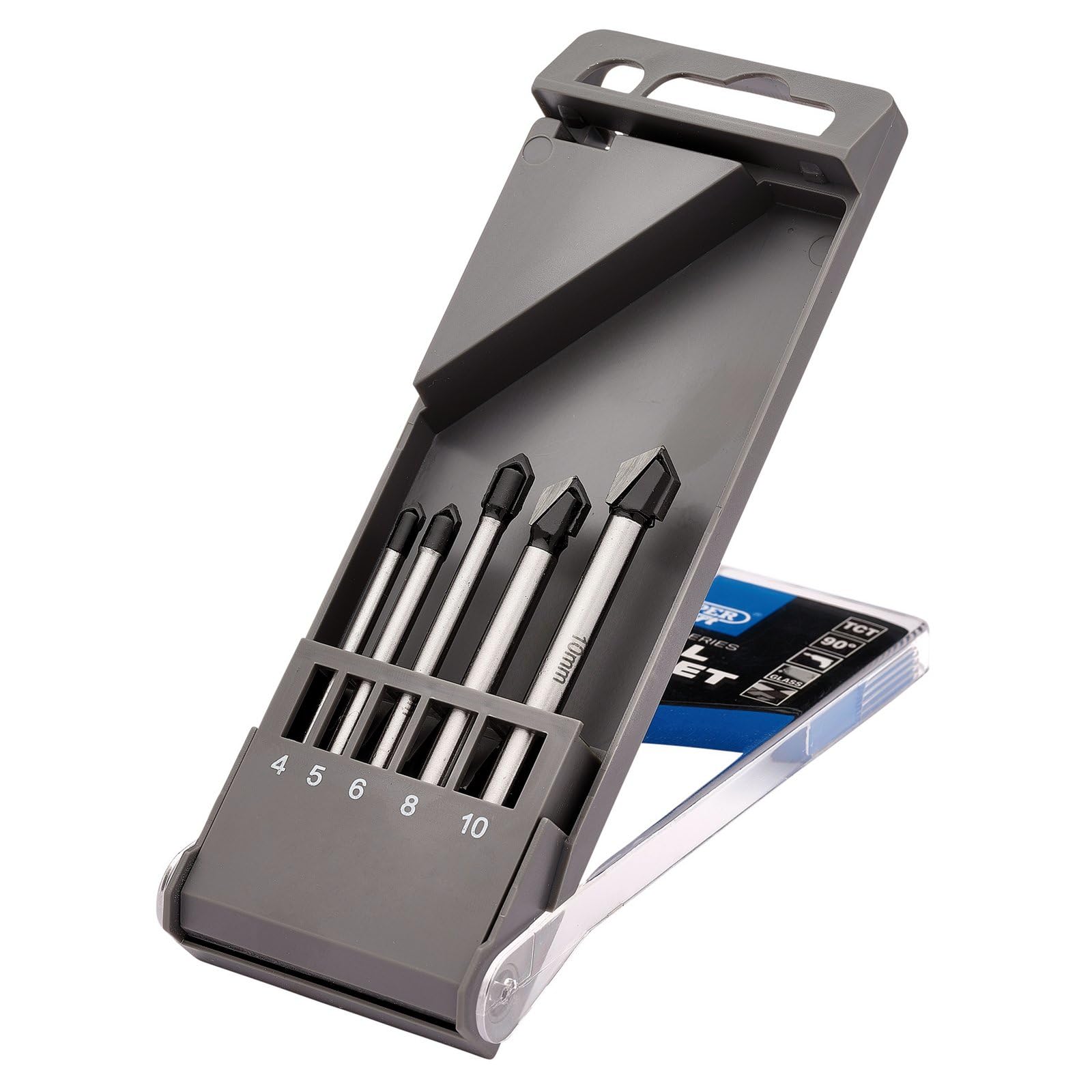 Draper 5 pcs Expert TCT Ceramic Drill Bit Set - 10180 - for Ceramics, Soft Tiles and Non-Tempered Glass