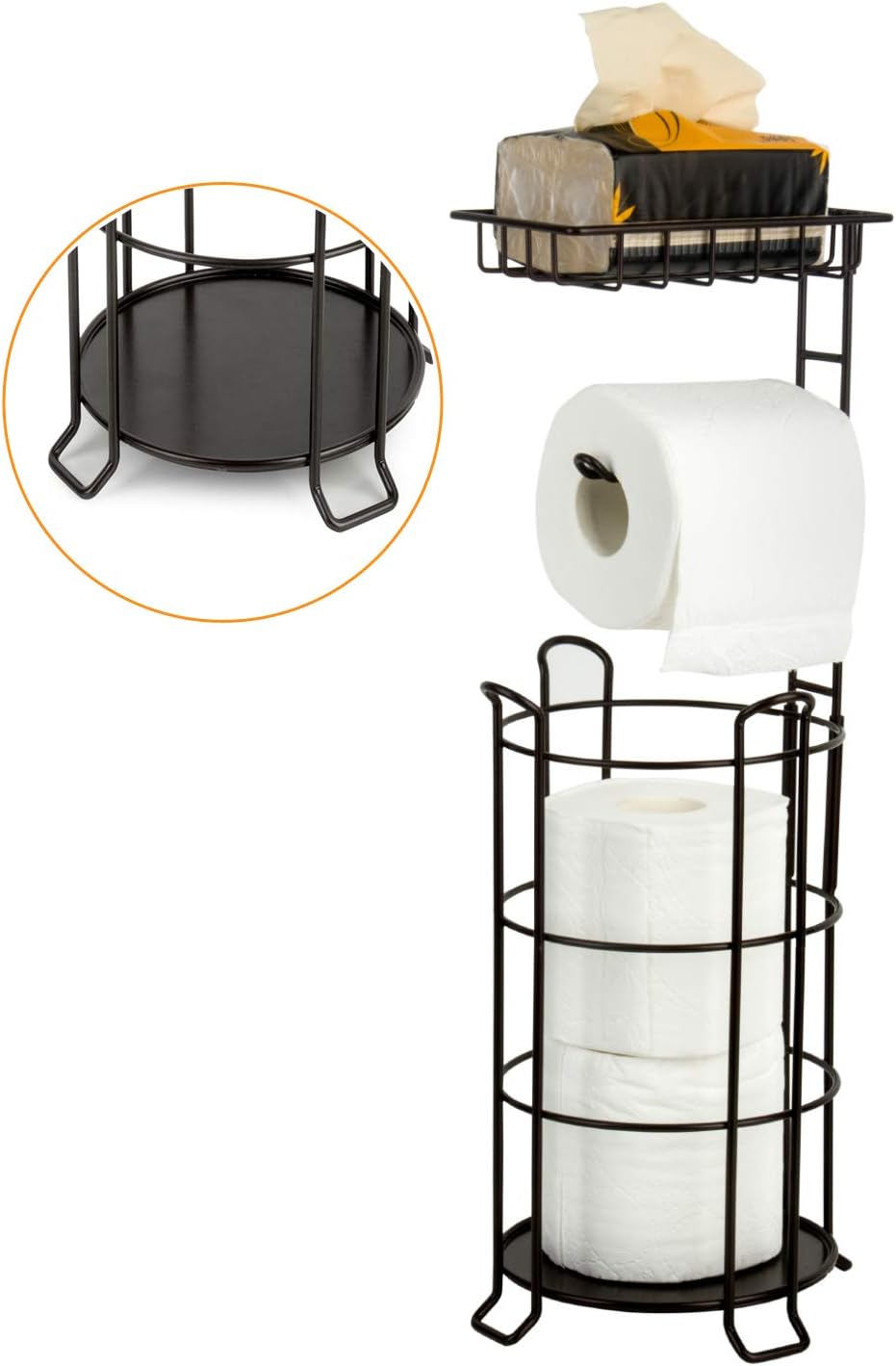 Amazon Com Upgrade Toilet Paper Holder Stand Bathroom Tissue