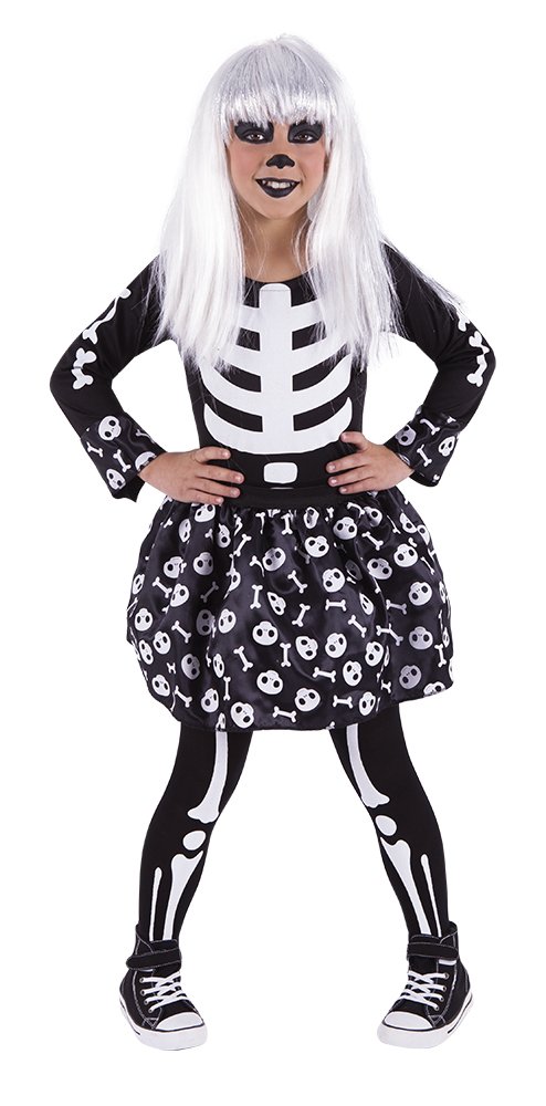 Rubies S8381-S Esqueleto Skeletita Glow In Dark Kids Costume, Black, S