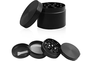 Xugoox Manual Spice Crusher, Stainless Steel & Zinc Alloy Hand Crank Mill for Peppercorns, Salt, Cloves, Cumin, Whole Kitchen