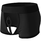 Evankin Men's Boxer Brief Underwear Hollow out Sexy and Fun Underpants Cotton Ring Pounch Underwear
