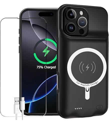 Amazon.com: Battery Case iPhone 16 Pro, Upgraded 10000mAh
