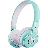 Planet Buddies Penguin Kids Headphones Wireless, On Ear Bluetooth Headphones for Kids with Microphone, 85dB Volume Limiter, Cute Foldable Earphones for Tablets and Phones, Travel, School & Music