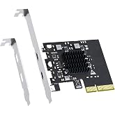 GLOTRENDS U3142C 2-Port 10Gbps PCIe USB C Expansion Card, USB 3.2 Gen 2 | Self-powered PCIe X4, ASM 3142 Chip, 5V/2A each for high-power devices, Windows/Linux/macOS