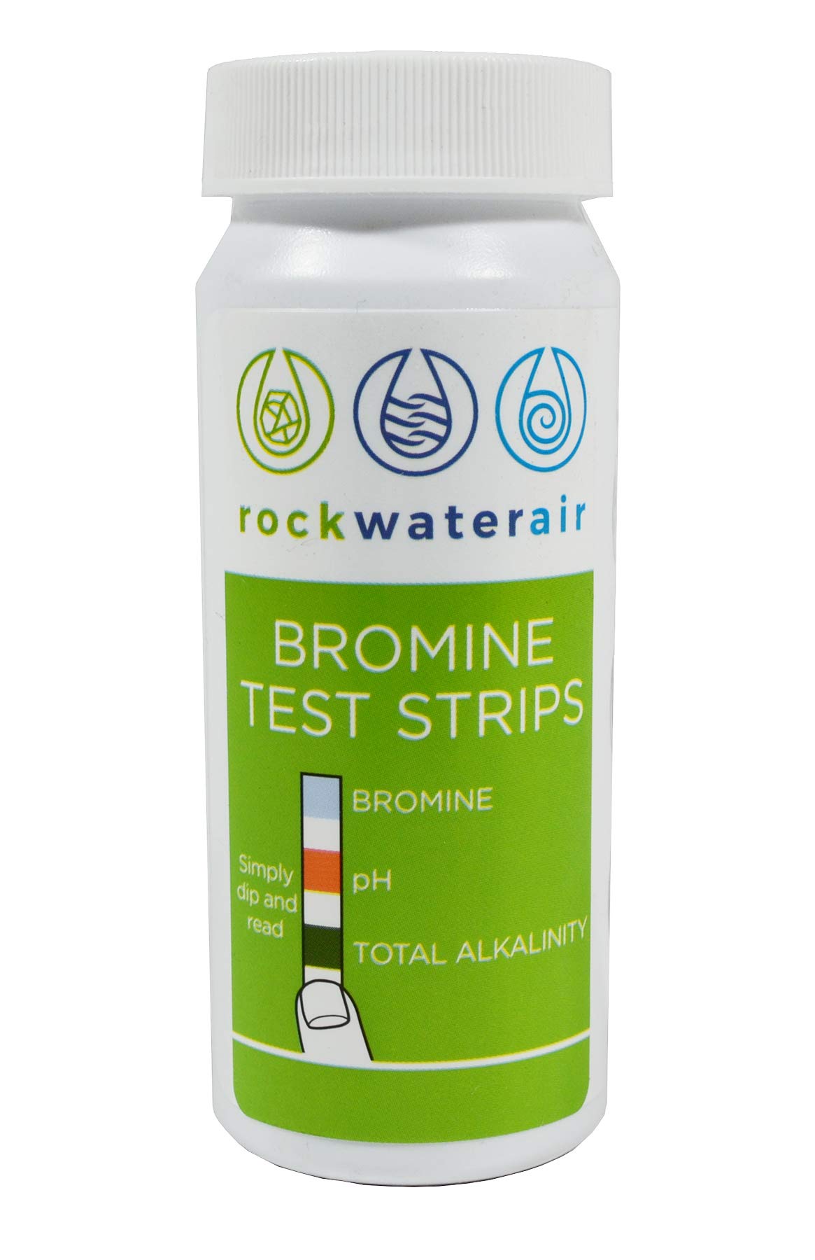 Buy RockWaterAir Bromine Test Strips for Hot Tub and Swimming Pools 3