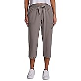 RBX Active Women's Cargo Capri Pant with Pockets Fashion Lightweight Woven with Drawstring
