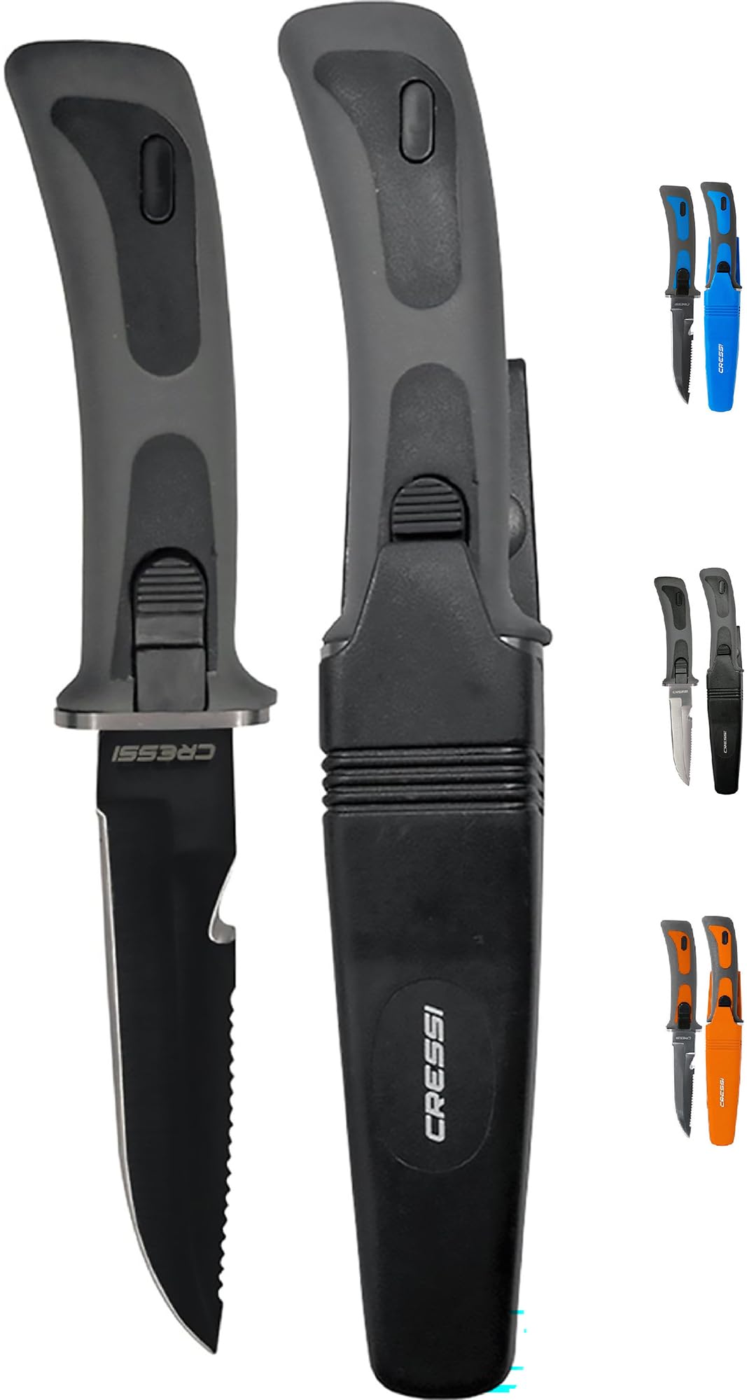 Cressi Vigo Knife - Black Blade, 23.5 cm