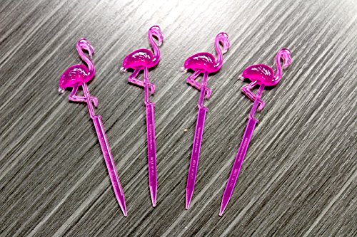 Royer 4.5" Pink Flamingo Picks, Set of 72 - Made in USA