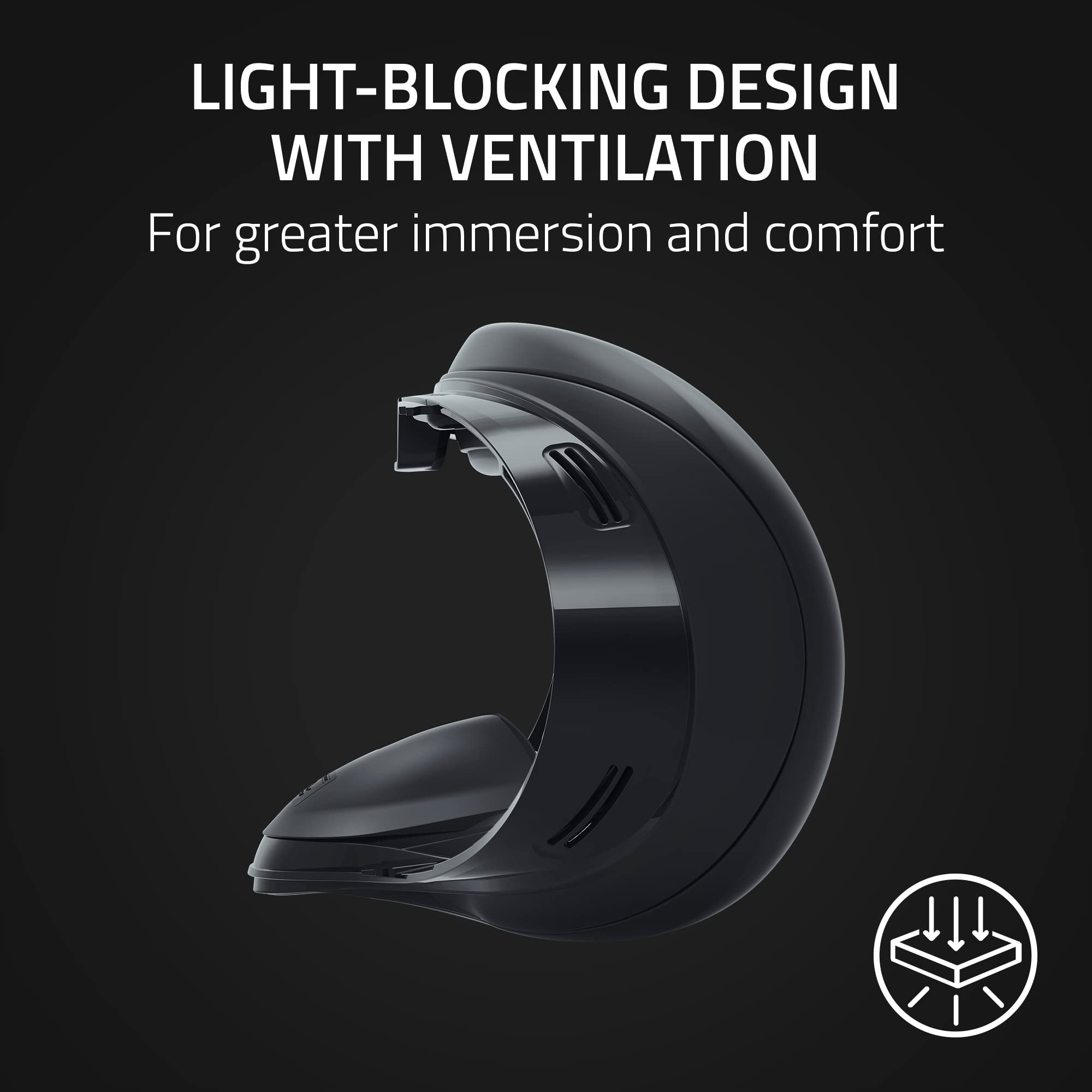 Razer VR Facial Interface for Meta Quest 2: Ultra-Thin Texture - Universal Silicone Cushion w/ Cooling Vents - Light-Blocking Design - Long Lasting Support and Comfort - Contoured 3D Profile