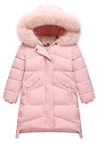 Child Kid Girl Simple Solid Hooded Thick Winter