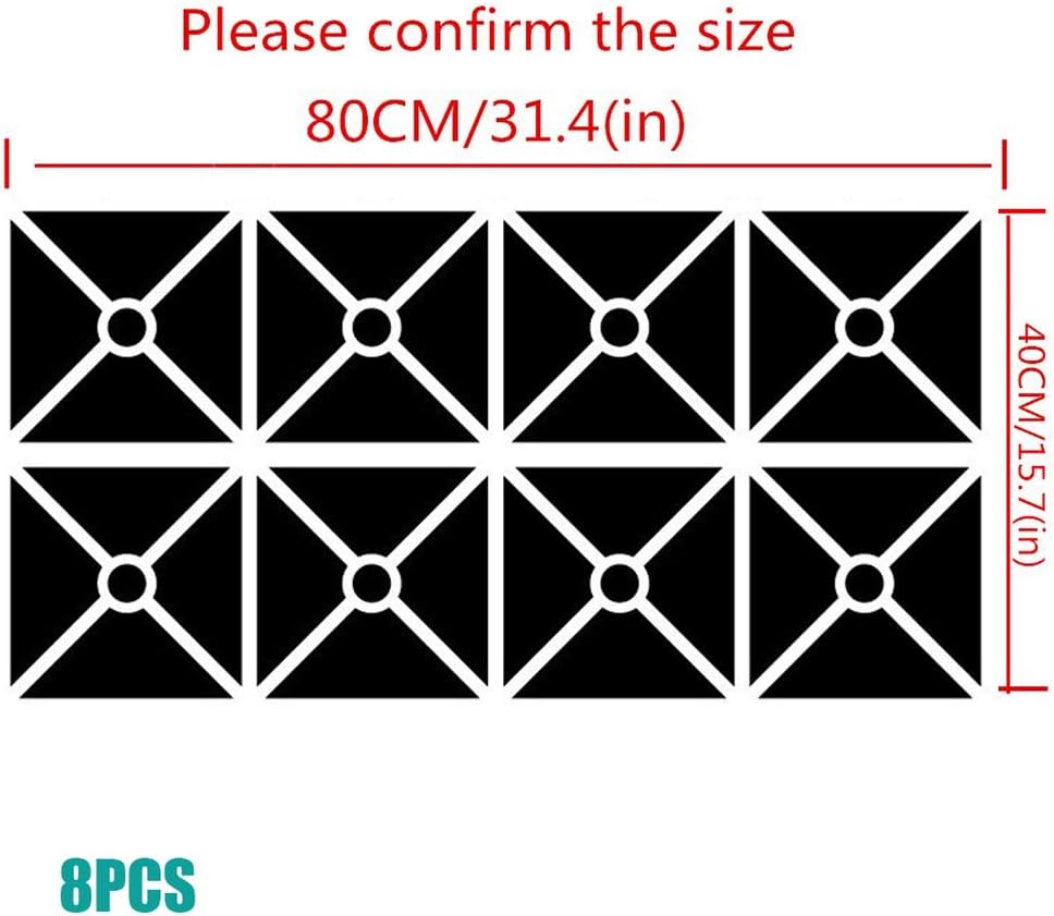 3D Mirror Wall Stickers, Acrylic Square Geometric Pattern DIY Art Decals - Image 4