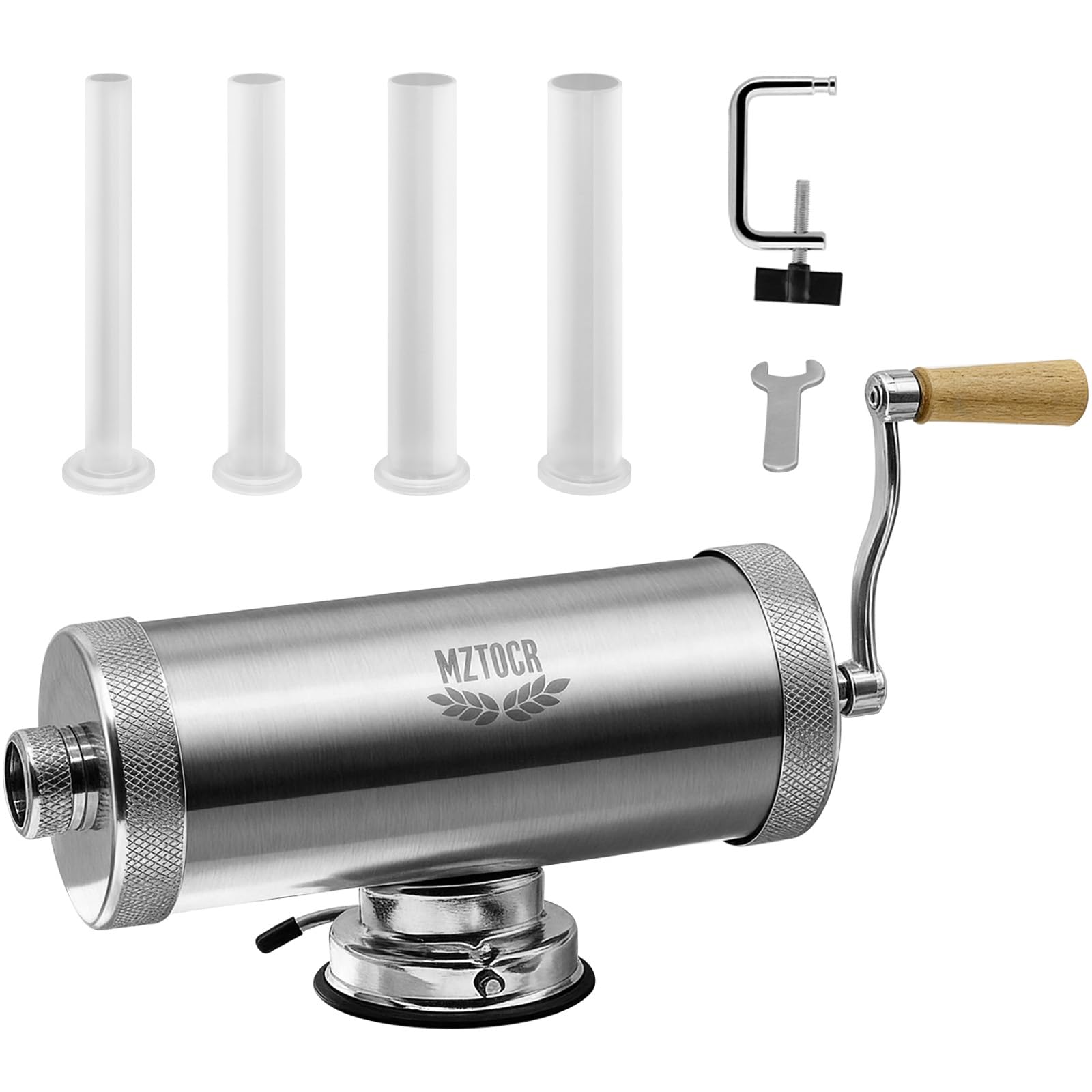 Photo 1 of MZTOGR 5LBS Sausage Stuffer Horizontal Stainless Steel Homemade Sausage Maker Meat Sausage Machine With Suction Base