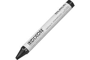 Dixon Long Lasting Marking Crayons - Pack of 12 - Black (05005)
