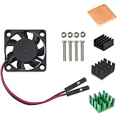 Easycargo Raspberry Pi Fan Heatsink Kit for Cooling Cooler Raspberry Pi 3, Pi 2, Pi Model B+ (Green 1-Pack)
