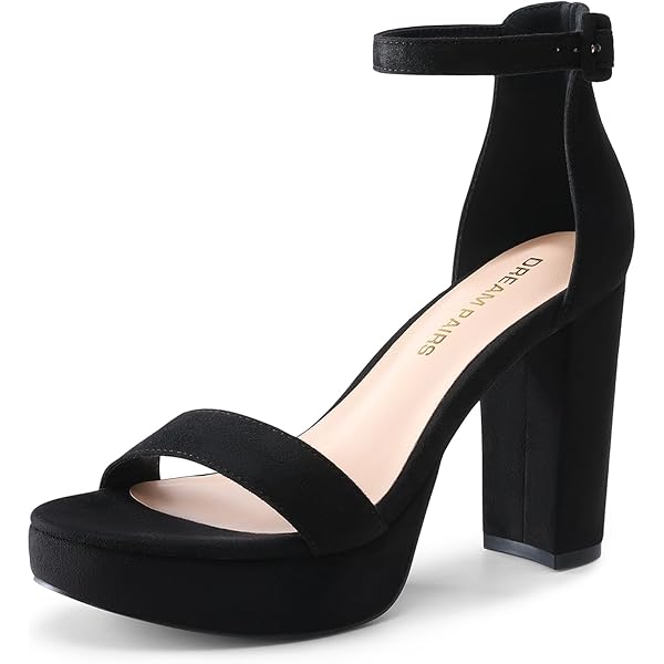 YELLO CLOUDS CHUNKY HEEL SANDALS 黒 S Amazon.com | Ankis Platform Heels 4 Inches Chunky heels
