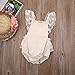 Baby Girls Lovely Ruffle Lace Collar Bodysuit with Headband (9M, Beige)