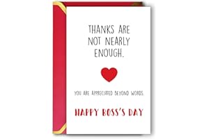 ZIWENHU Ziwen Lovely Bosses Day Gifts for Women, Encourage Thanks Greeting Card from Employee, Humorous Card for Boss Lady, Cheeky Boss's Day Card for Boss Leader…