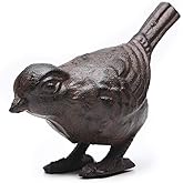 BRASSTAR Rustic Cast Iron Antique Bird Farmhouse Décor for The Home Bird Decorations Finish Collectible Replica Rust Color PTZY230