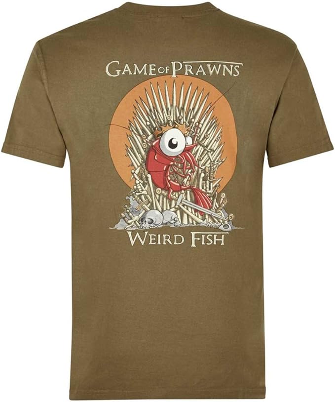 Weird Fish Game Of Prawns Men's TShirt Amazon.co.uk Clothing