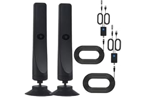 SAANERUEEN Wave Max Cable Tv, Wavemax Satellite Antenna, Wavemax TV Antenna, Portable Signal Booster, for Smart TV and Older TVs (2Sets)