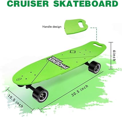 Alouette Electric Skateboard for Adult 16 MPH Top Speed 12.4 Miles Range, 5000 mAh Lithium Battery Stylish Colorful Electric Longboard with LCD Screen Remote