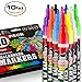 Board Geeks Liquid Chalk Markers for Chalkboards, Whiteboards, Black Boards, Glass, Metal, Vinyl, etc. | Reversible Tip (10 Pack Fine Tip)