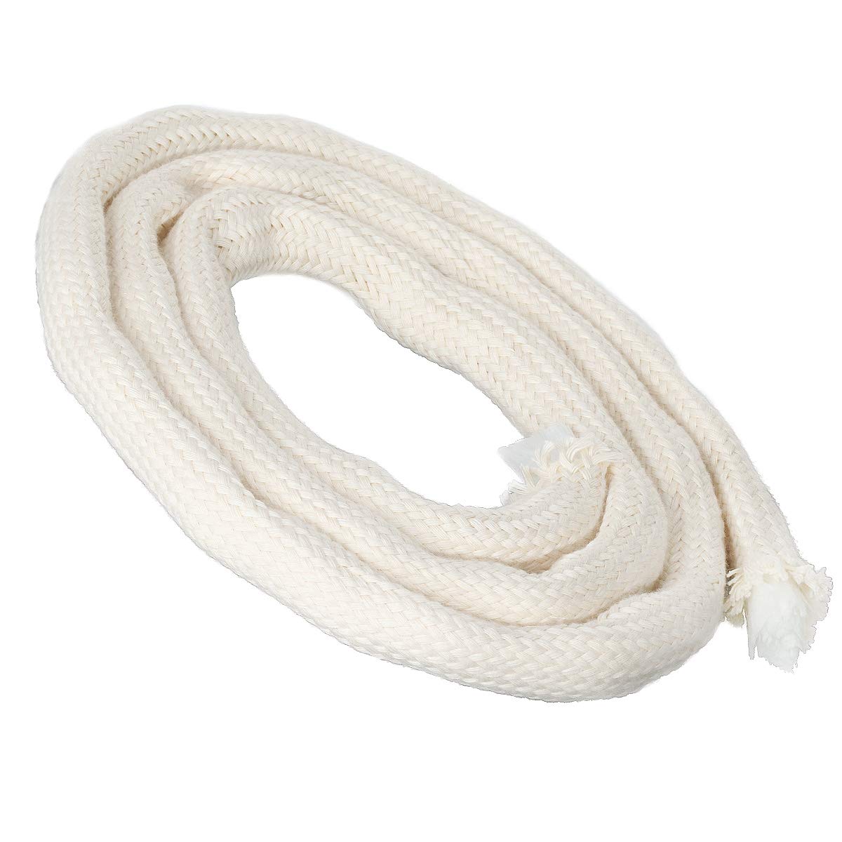 Nklaus 10m wick with glass fibre inlay round glass fibre wick Ø 15mm for melting light spirit lamp oil lamp for purified lamp oil paraffin oil permanent wick garden torch paraffin lamp 1268