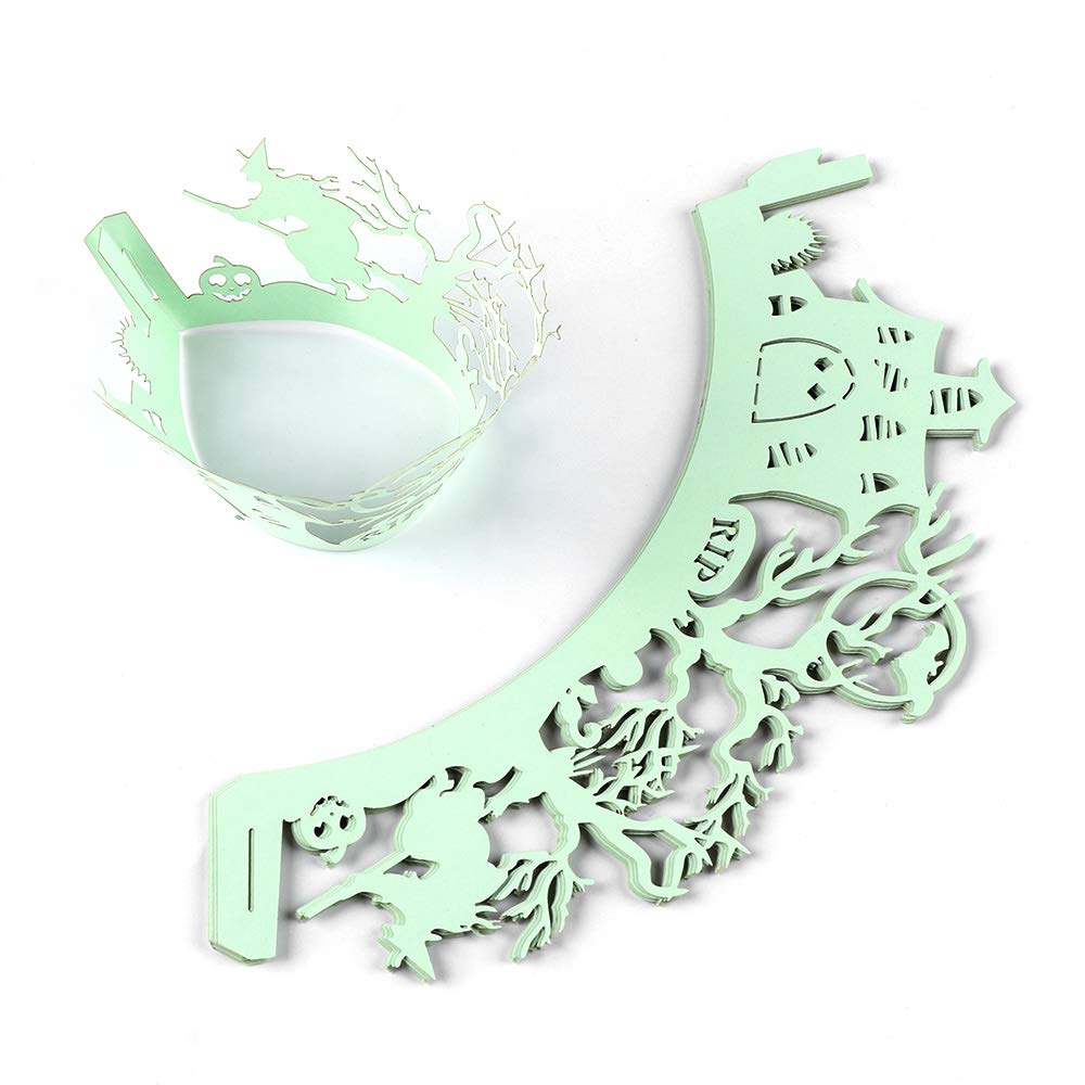 36pcs Petit Gateau Wrappers Halloween Dentelle Decoration De Gateau Pour Ghost Sorciere Toile Daraignee Noir Fournitures De Bat Themed Halloween Party Patisserie Ustensiles A Patisserie Voxloud Com