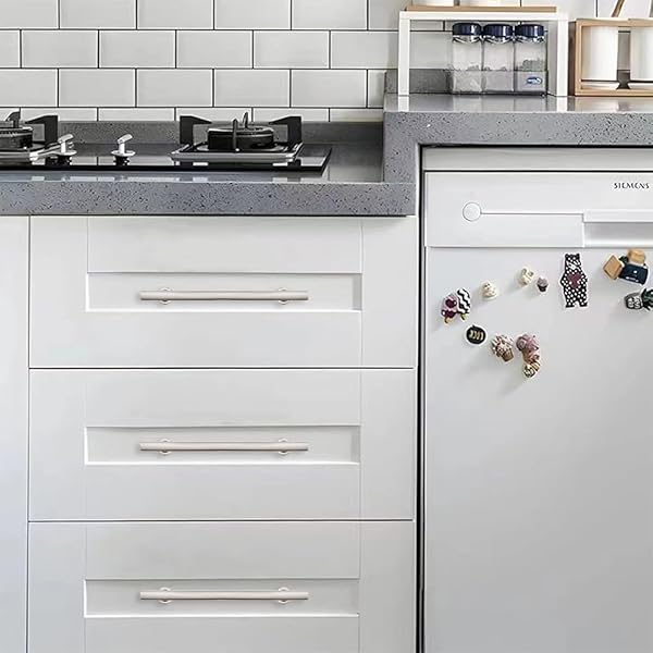 ZAUYX 5 PACK 12 INCH(305MM) HOLE CENTER POLISHED NICKEL CABINET PULLS SQUARE CABINET HANDLES SOLID HEAVY DUTY PULLS FOR KITCHEN DRESSER CLOSET & BATHROOM CABINETS HARDWARE