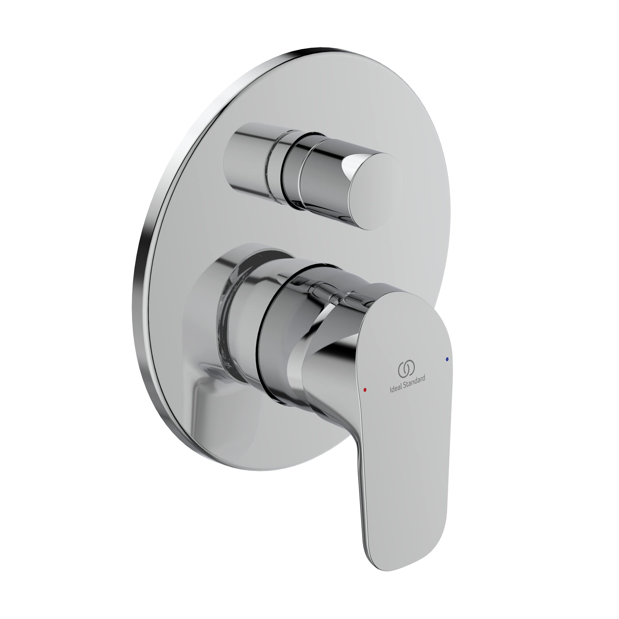 Ideal Standard CERAFLEX Bathroom Tap Kit 2 | Single Lever Bath Tap for Wall Installation with 163 mm Plastic Rosette and Metal Lever | Chrome, Click Cartridge, EN 817