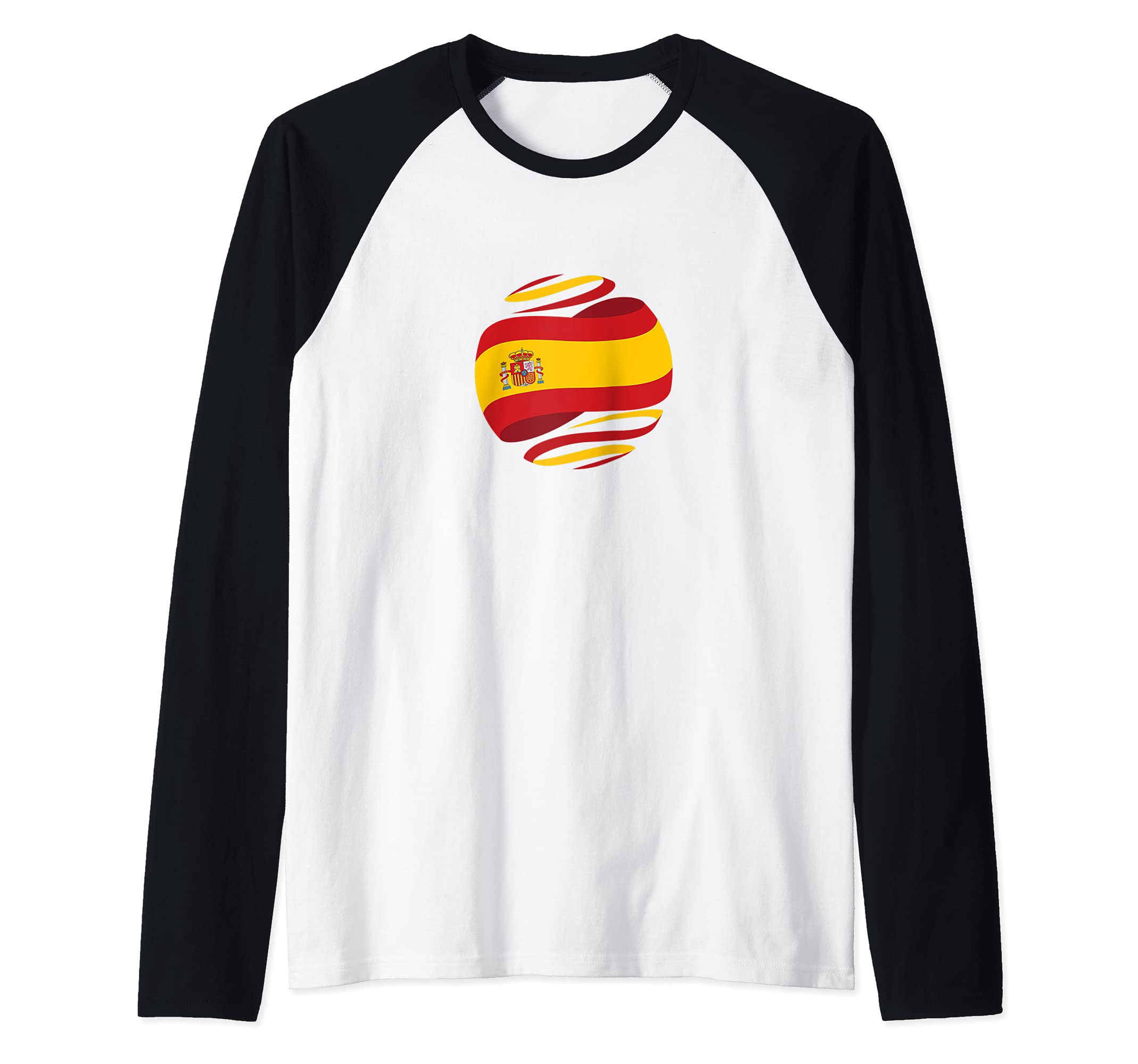 Spain Flag Raglan Baseball Tee