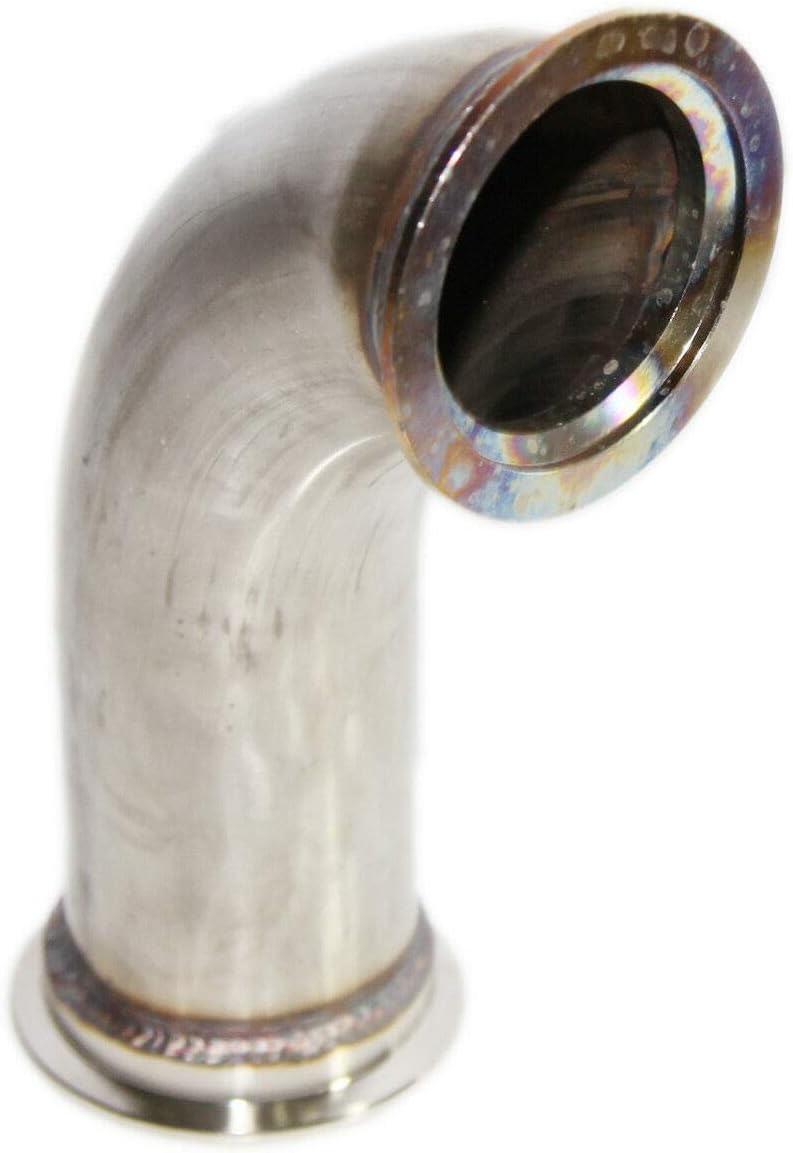 Universal 90 Degree Stainless Steel Elbow Adapter Downpipe 2.5"ID V-band Flange