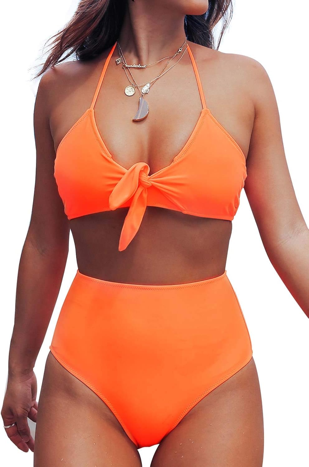 neon high rise bikini