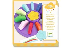 Djeco Little Colors 12 Flower Shape (39005), Multicolor, Count (Pack of 1)