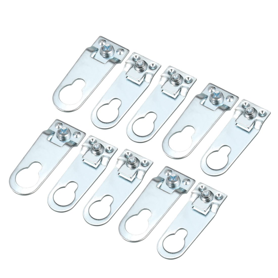 uxcell 40mm x 15mm Steel Photo Picture Frame Hanging Brackets Hooks Hangers 10PCS