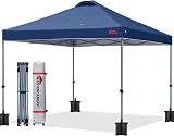 MasterCanopy Durable Ez Pop-up Gazebo Tent 2.5x2.5M Navy Blue with Roller Bag