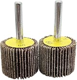 FEIHU 25 Pcs 20X25x6mm Flap Wheels Set 80 Grit for 6mm Shanks Aluminum Oxide view 4